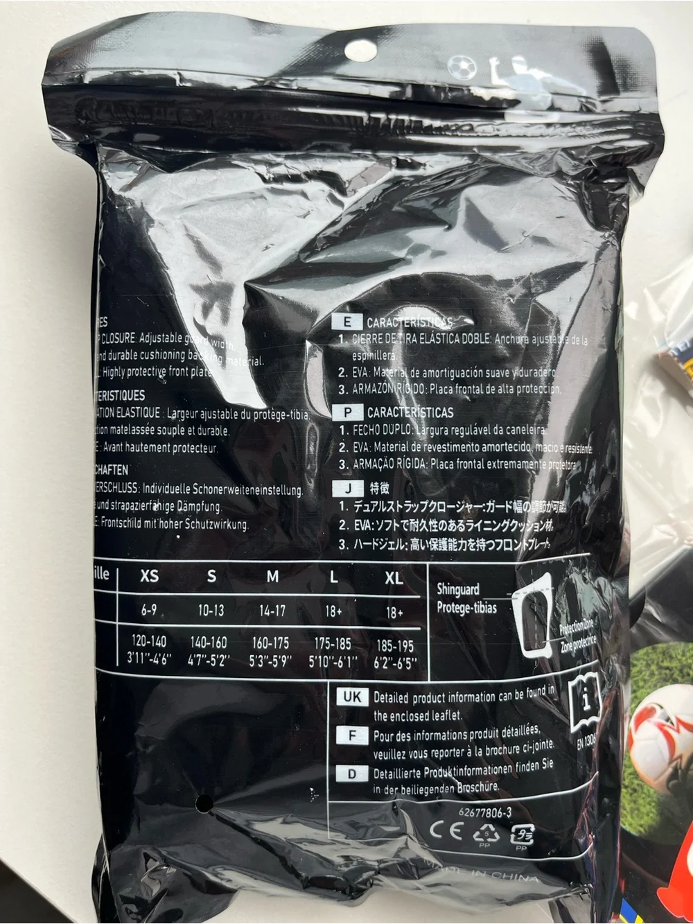 BRAND NEW sealed Kids sports soccer Football Socks Blue Black shin guards medium